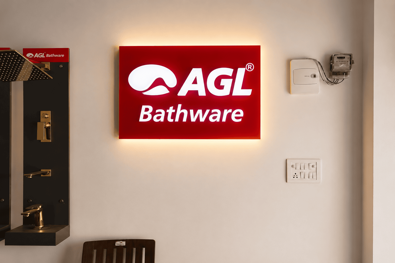 AGL Bathware LED Acrylic Signage Installation