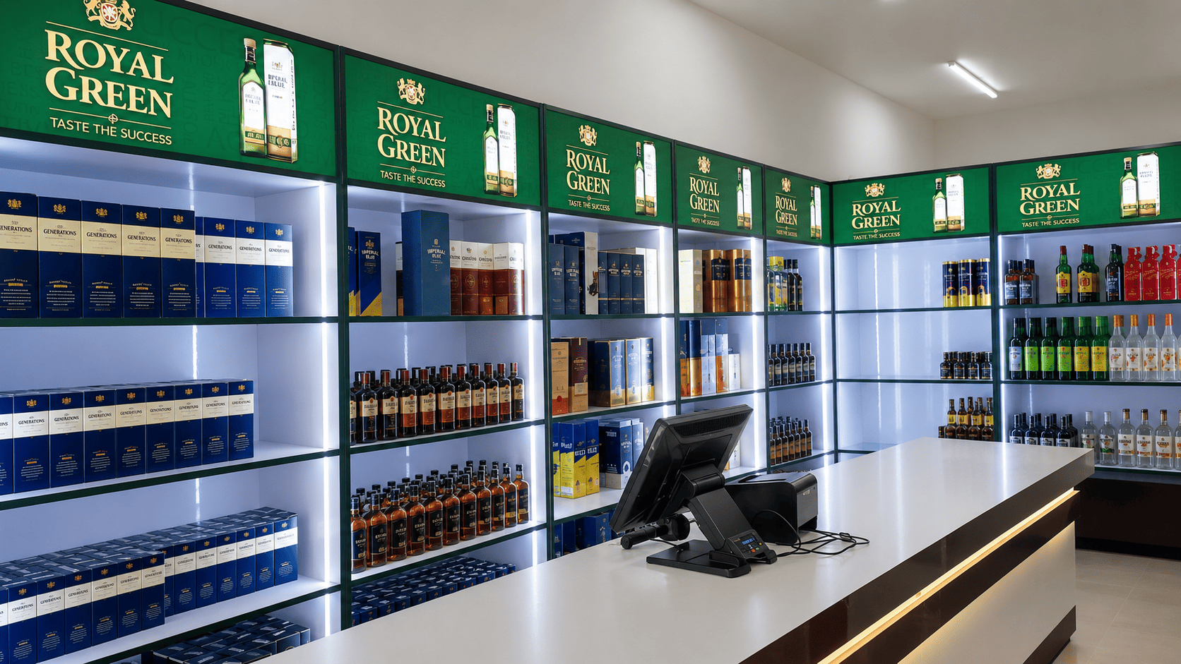 Royal Green Premium Retail Outlet Interior & Display Solutions